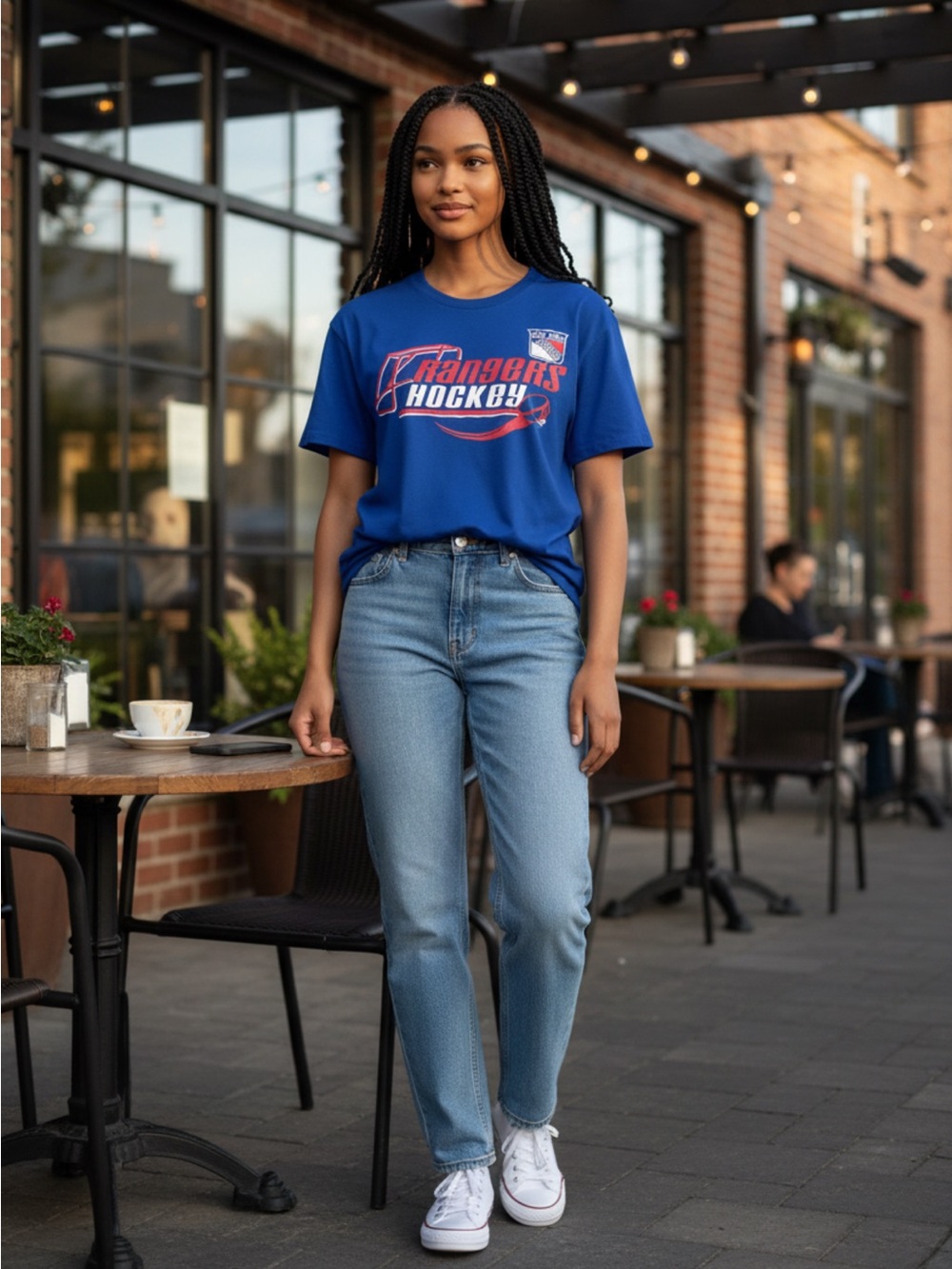 Rangers Hockey Graphic Tee in Royal Blue